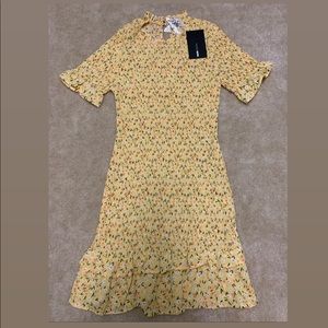Yellow floral dress